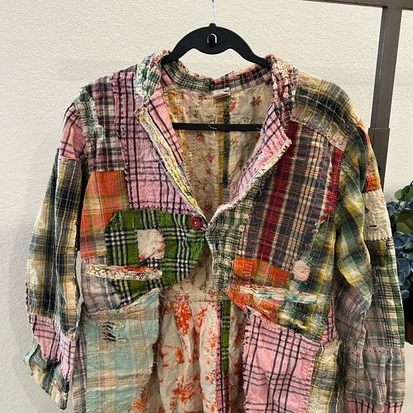 Magnolia Pearl Floral Plaid Le Brun in Madras Jacket (item 7.7) - Picture 3 of 10